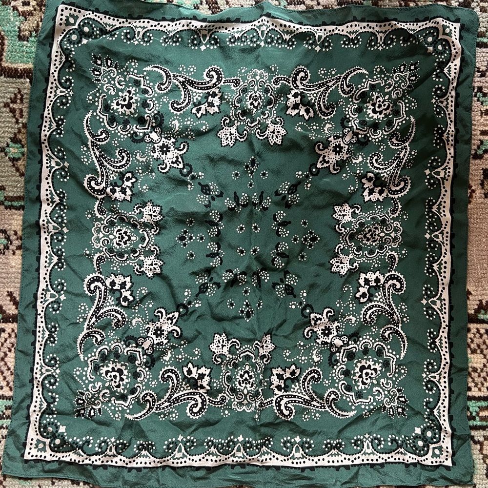 Madewell Green Silk Bandana